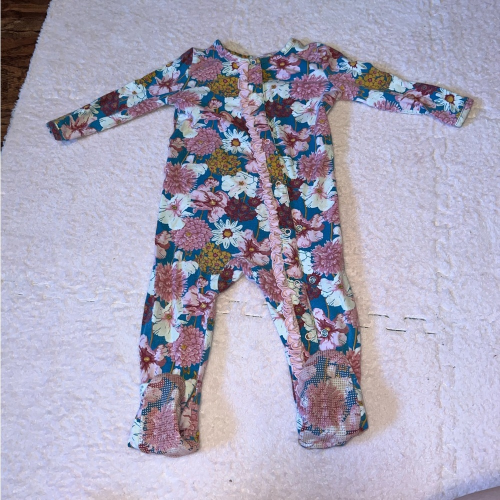 Baby girl Ruffle Butts footie pajamas